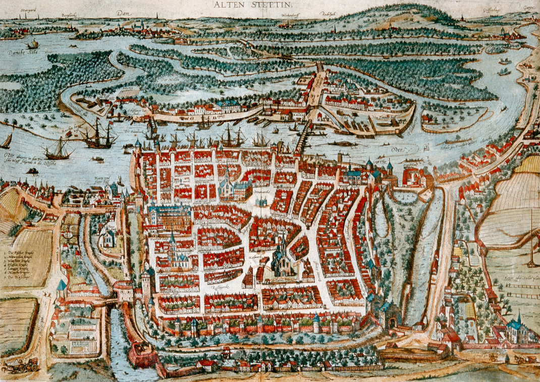 Plany historyczne rozwoju przestrzennego Szczecina - 1588 r.