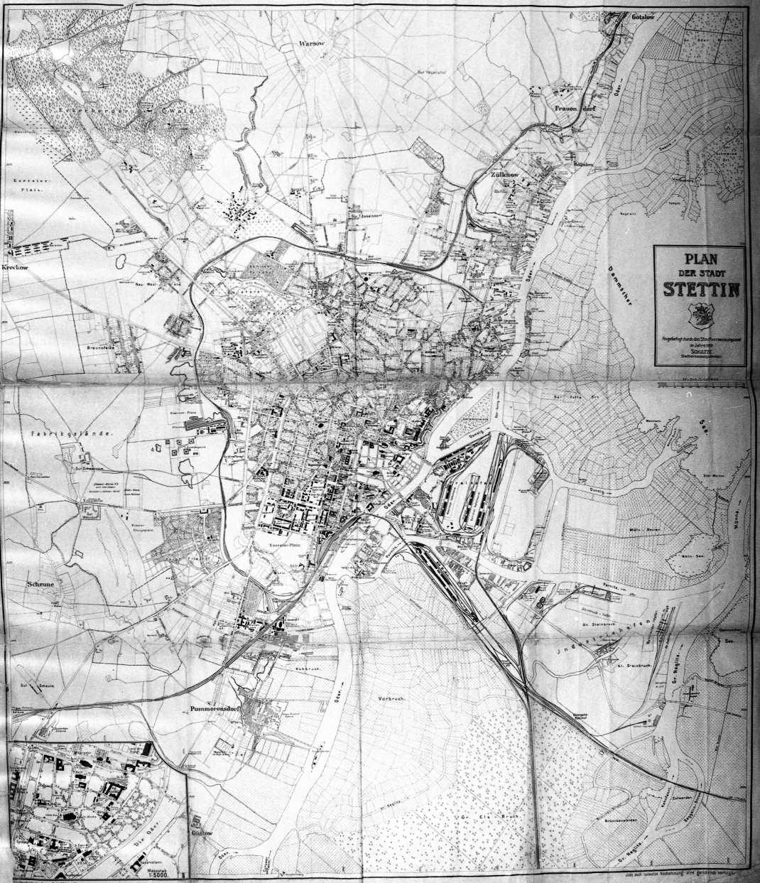 Plany historyczne rozwoju przestrzennego Szczecina - 1919 r.