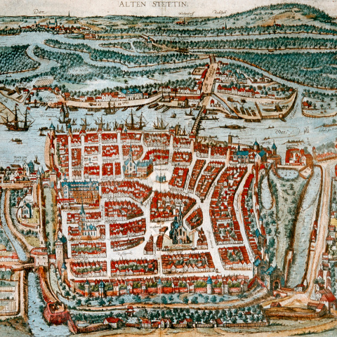 Plany historyczne rozwoju przestrzennego Szczecina - 1588 r.