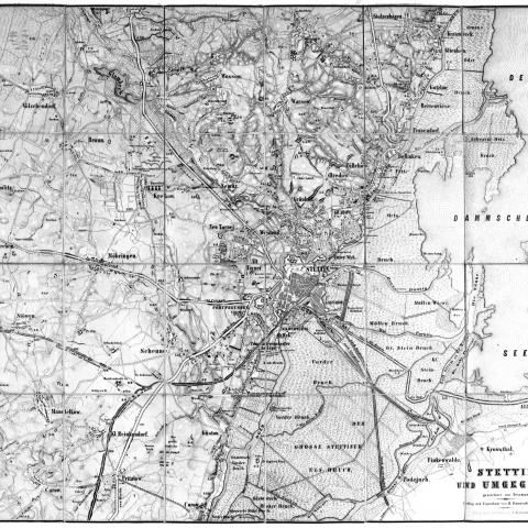Plany historyczne rozwoju przestrzennego Szczecina - 1875 r.