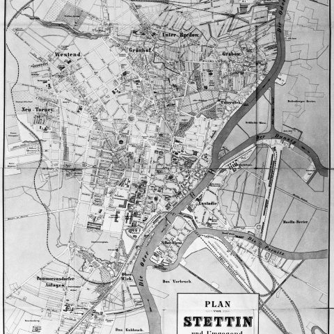 Plany historyczne rozwoju przestrzennego Szczecina - 1894 r.